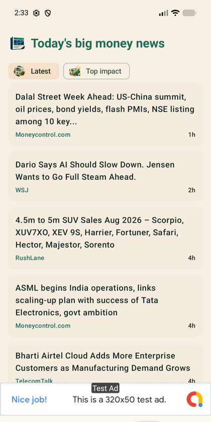 Today's big money news in HisabWala